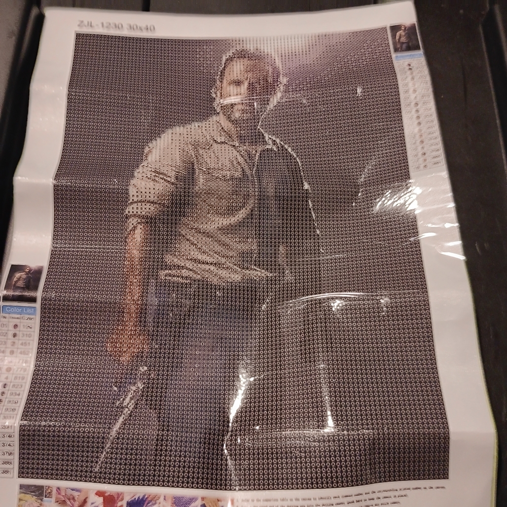The Walking Dead Diamond Painting Kit with Rick Garimes Design 30x40